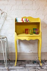 English Yellow Annie Sloan Chalk Paint Furniture Example
