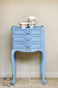 Louis blue Annie Sloan Chalk Paint Furniture Example