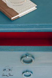 Aubusson Blue Annie Sloan Chalk Paint Furniture Texture Close-Up