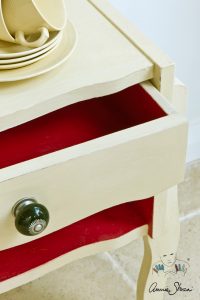 Cream Annie Sloan Chalk Paint Furniture Texture Close-Up