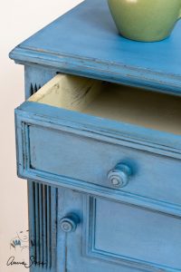 Greek Blue Annie Sloan Chalk Paint Furniture Texture Close-Up