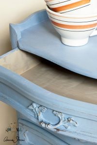 Louis Blue Annie Sloan Chalk Paint Furniture Texture Close-Up
