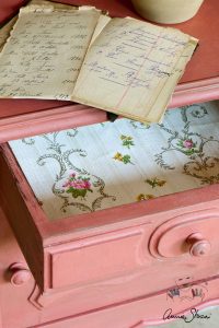 Scandinavian Pink Annie Sloan Chalk Paint Furniture Texture Close-Up