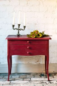 Burgundy Annie Sloan Chalk Paint Furniture Example